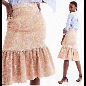 NWT J. Crew Metallic Rose Gold Skirt